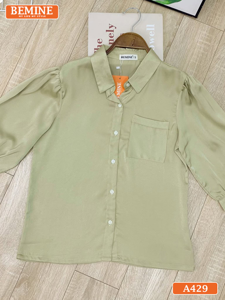 Áo sơ mi nữ tay lửng có túi A429 13