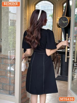 Đầm công sở chạy chỉ tùng xoè MT6436 14