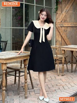 Đầm thiết kế cổ nơ tùng chữ A MT9022 21