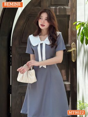 Đầm thiết kế cổ nơ tùng chữ A MT9022 16