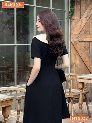 Đầm thiết kế cổ nơ tùng chữ A MT9022 23