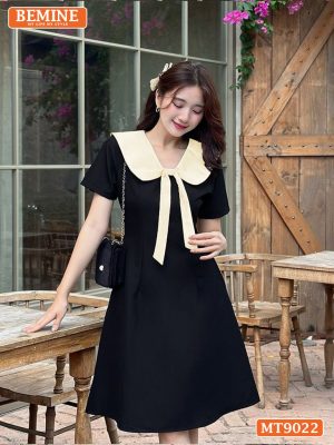 Đầm thiết kế cổ nơ tùng chữ A MT9022 20