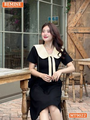 Đầm thiết kế cổ nơ tùng chữ A MT9022 22