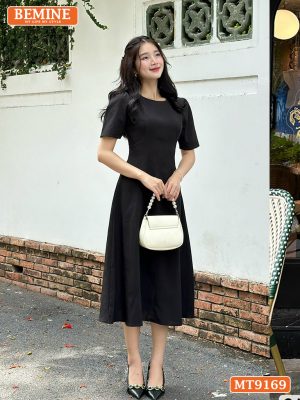 Đầm thiết kế cổ tròn dáng xòe dài MT9169 5