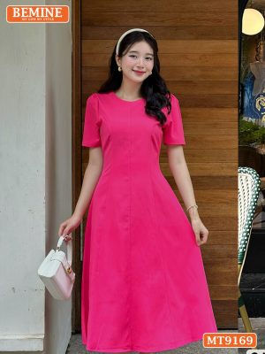 Đầm thiết kế cổ tròn dáng xòe dài MT9169 21