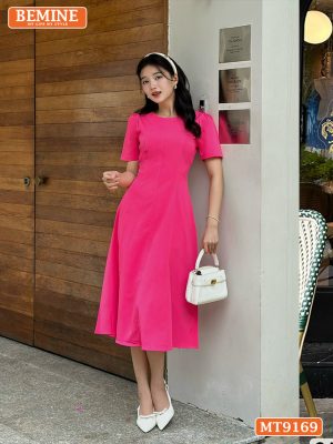 Đầm thiết kế cổ tròn dáng xòe dài MT9169 19