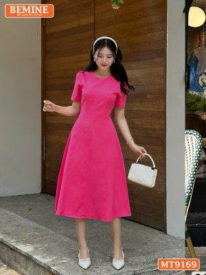 Đầm thiết kế cổ tròn dáng xòe dài MT9169 18