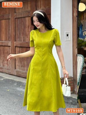 Đầm thiết kế cổ tròn dáng xòe dài MT9169 16