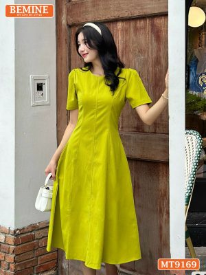 Đầm thiết kế cổ tròn dáng xòe dài MT9169 14
