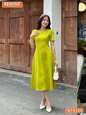 Đầm thiết kế cổ tròn dáng xòe dài MT9169 13
