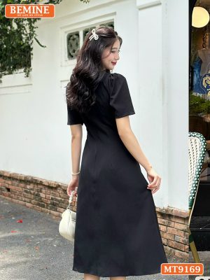 Đầm thiết kế cổ tròn dáng xòe dài MT9169 9