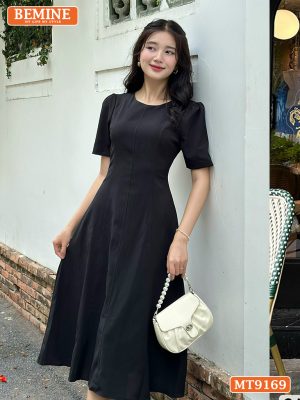 Đầm thiết kế cổ tròn dáng xòe dài MT9169 8