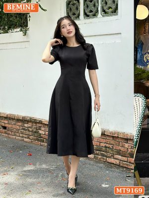 Đầm thiết kế cổ tròn dáng xòe dài MT9169 7