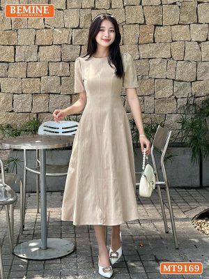 Đầm thiết kế cổ tròn dáng xòe dài MT9169 10