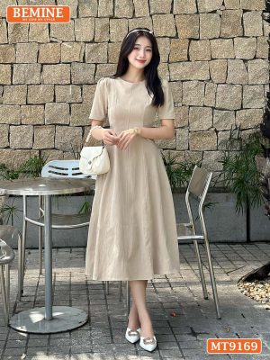 Đầm thiết kế cổ tròn dáng xòe dài MT9169 12