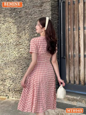 Đầm thiết kế cổ tròn eo thắt nơ dáng xoè MT8949 10