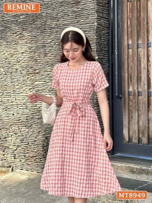 Đầm thiết kế cổ tròn eo thắt nơ dáng xoè MT8949 12
