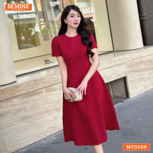 Đầm công sở BEMINE MT9169 thiết kế dáng xòe dài thướt tha.