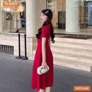 Mẫu đầm dáng xòe dài BEMINE MT9169 tôn dáng.