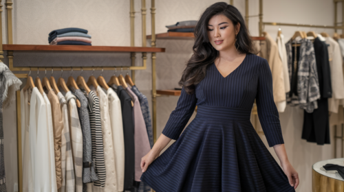 Mẹo chọn quần áo cho người có thân hình tròn trĩnh hình ảnh