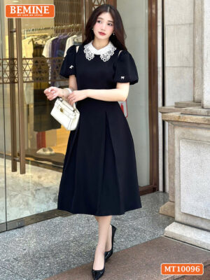 Đầm thiết kế BEMINE cổ ren khoét vai MT10096
