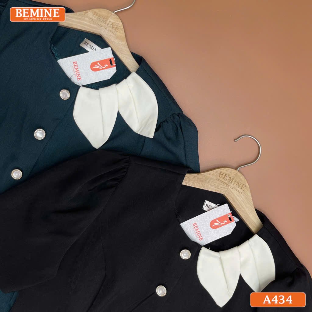 Ao thiet ke BEMINE co tron phoi la tay ngan A434 1