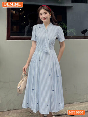 Đầm thiết kế BEMINE cổ cavat may liền MT10605