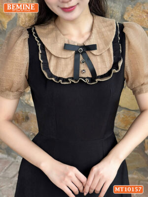 Đầm thiết kế BEMINE cổ giả yếm dáng chữ A MT10157
