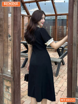 Đầm thiết kế BEMINE cổ tim viền bèo MT10153