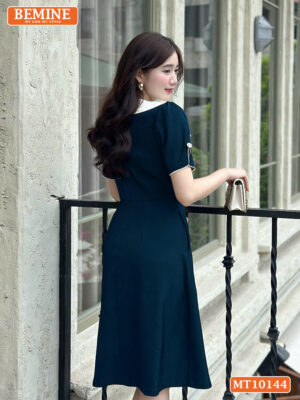 Đầm thiết kế BEMINE cổ tròn nơ kiểu MT10144