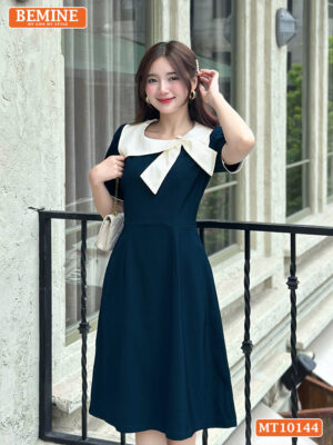 Đầm thiết kế BEMINE cổ tròn nơ kiểu MT10144