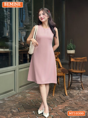 Đầm thiết kế BEMINE cổ tròn sát nách MT10300
