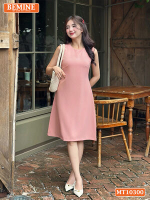 Đầm thiết kế BEMINE cổ tròn sát nách MT10300
