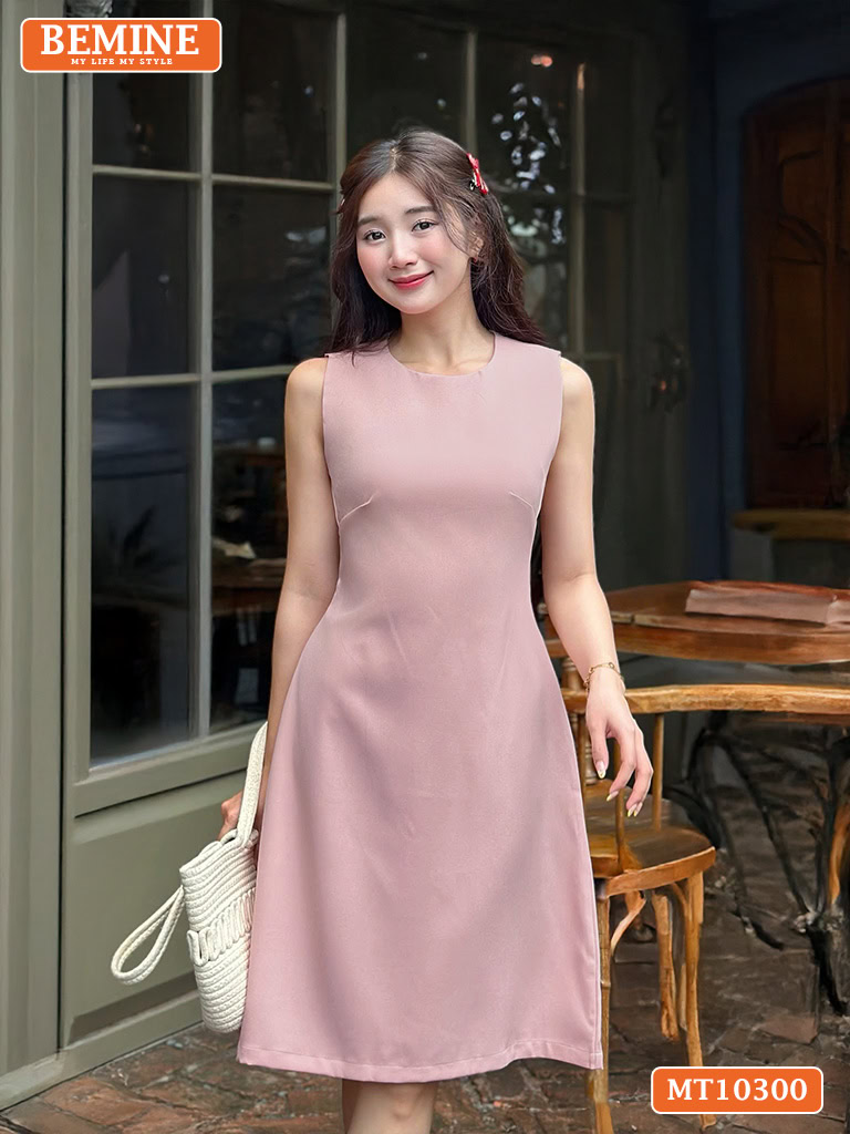 Đầm thiết kế BEMINE cổ tròn sát nách MT10300
