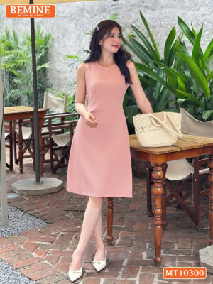 Đầm thiết kế BEMINE cổ tròn sát nách MT10300