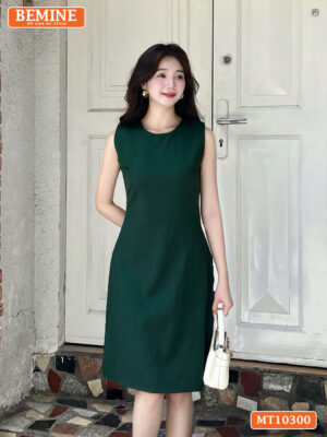 Đầm thiết kế BEMINE cổ tròn sát nách MT10300