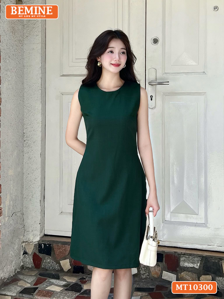 Đầm thiết kế BEMINE cổ tròn sát nách MT10300