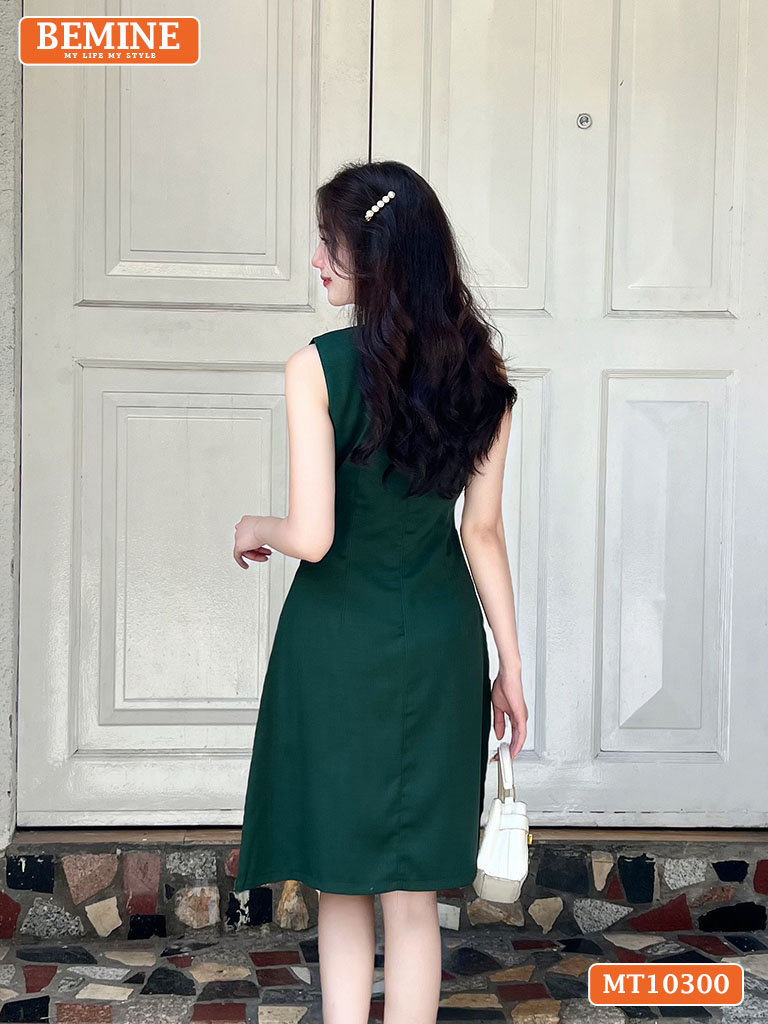 Đầm thiết kế BEMINE cổ tròn sát nách MT10300