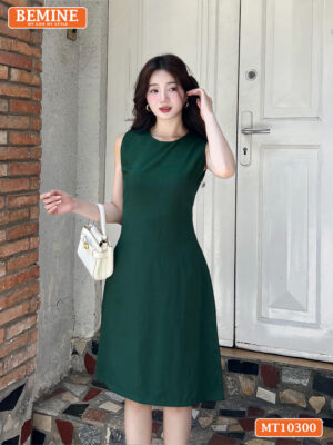 Đầm thiết kế BEMINE cổ tròn sát nách MT10300