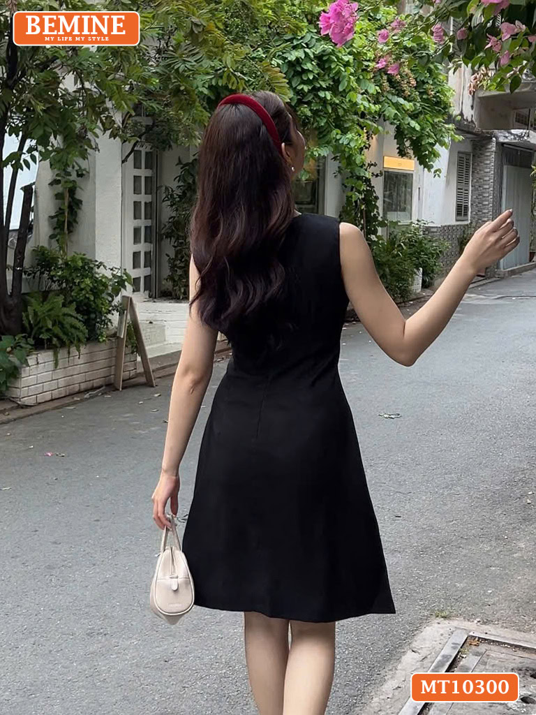 Đầm thiết kế BEMINE cổ tròn sát nách MT10300