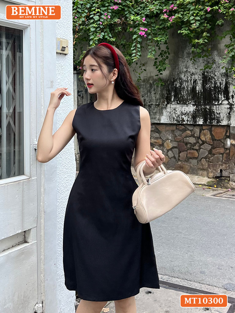 Đầm thiết kế BEMINE cổ tròn sát nách MT10300
