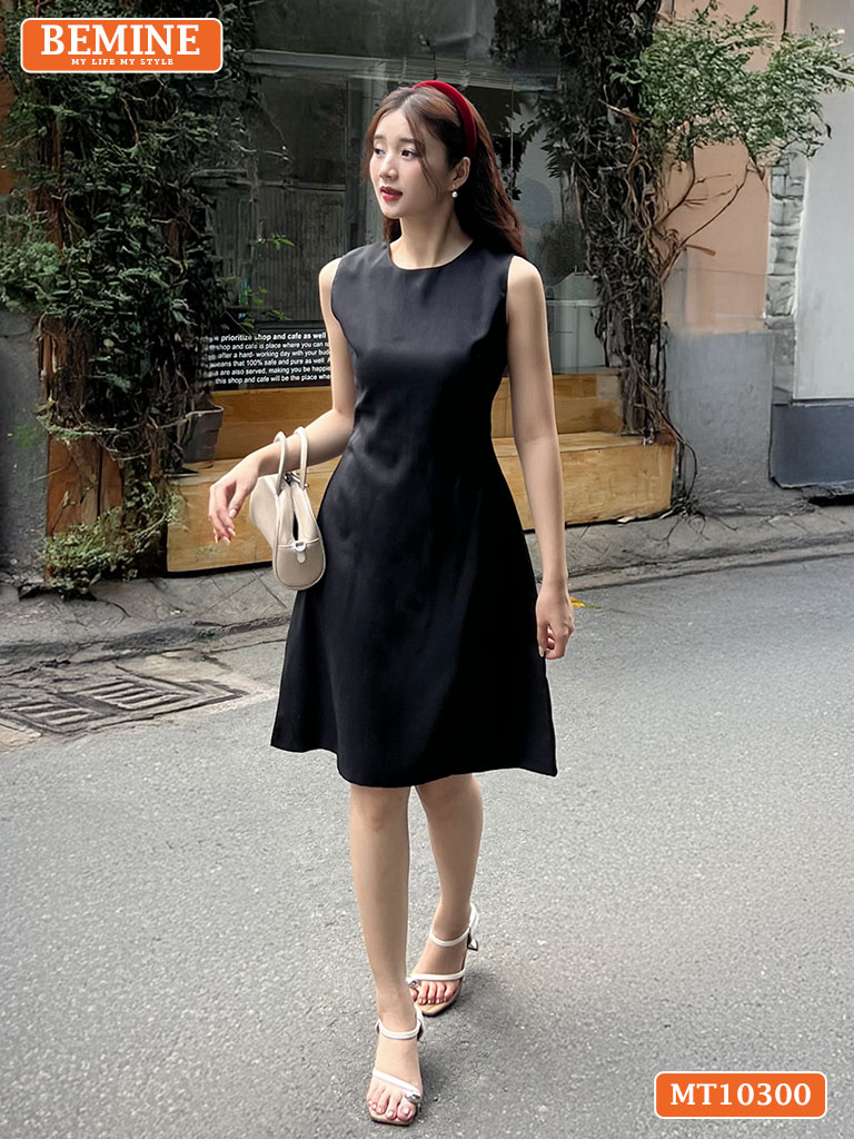 Đầm thiết kế BEMINE cổ tròn sát nách MT10300