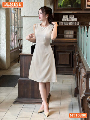 Đầm thiết kế BEMINE cổ tròn sát nách MT10300