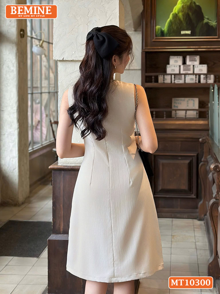 Đầm thiết kế BEMINE cổ tròn sát nách MT10300