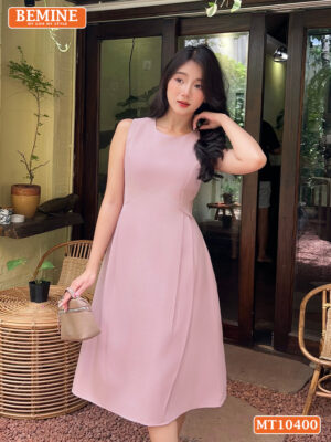 Đầm thiết kế BEMINE cổ tròn sát nách MT10400