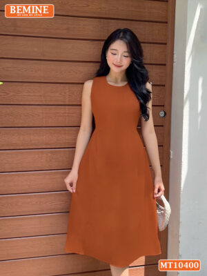 Đầm thiết kế BEMINE cổ tròn sát nách MT10400