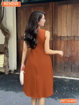 Đầm thiết kế BEMINE cổ tròn sát nách MT10400