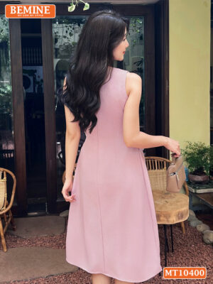 Đầm thiết kế BEMINE cổ tròn sát nách MT10400