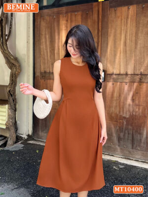 Đầm thiết kế BEMINE cổ tròn sát nách MT10400