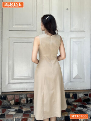 Đầm thiết kế BEMINE maxi sát nách dáng xòe MT10200
